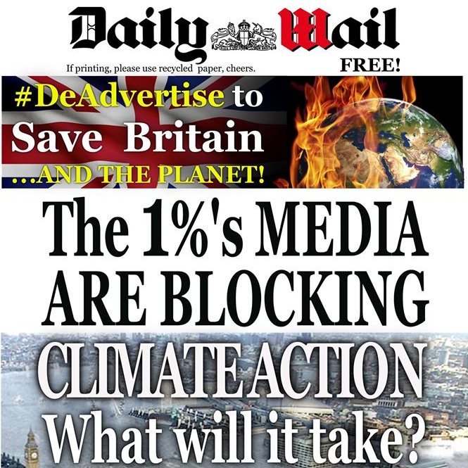 photo of Responsible advertisers must boycott climate-sceptic  Mail, Sun, Times, Telegraph, Express image
