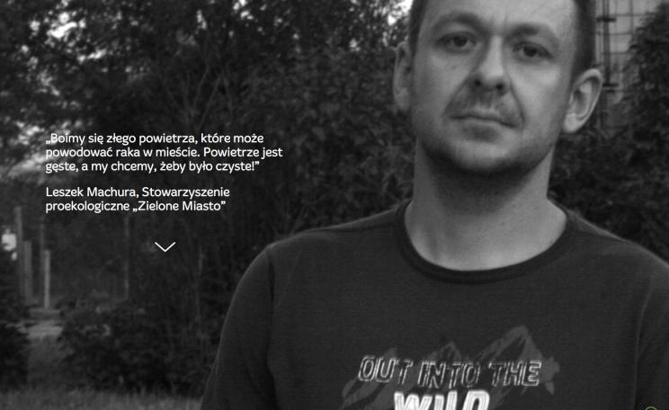 Leszek Machura, a local activist, appears on the new campaign website.