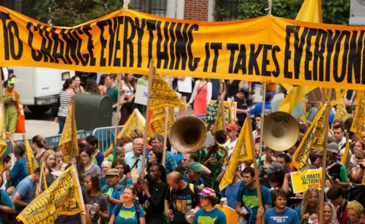 Photograph of people's climate march 2014