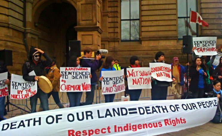 Indigenous rights tar sands protest