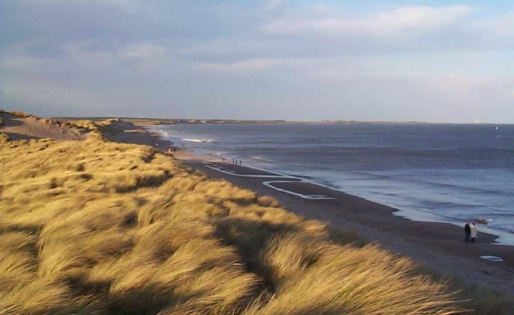 Druridge Bay in Northumberland, where an open cast coal mine is proposed