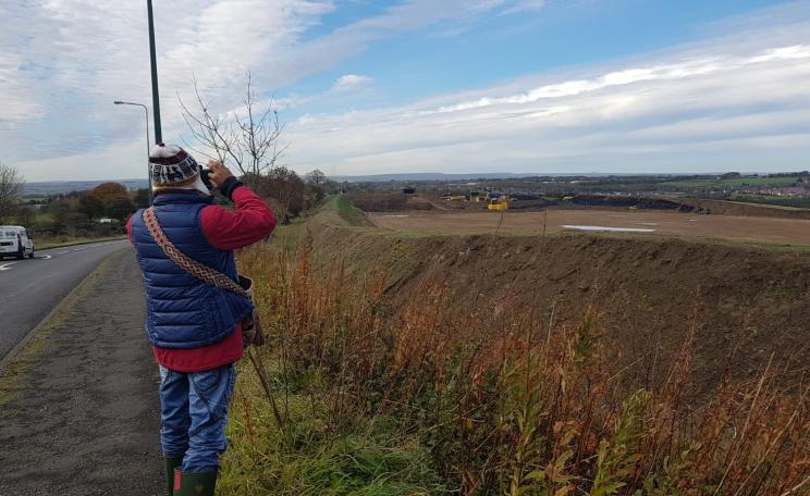 Luis Misael looks out over Banks Mining's Bradley mine, in Point Valley, County Durham