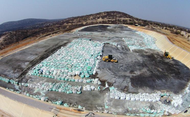 Aerial picture of the arsenic dumpsite in Tzumeb