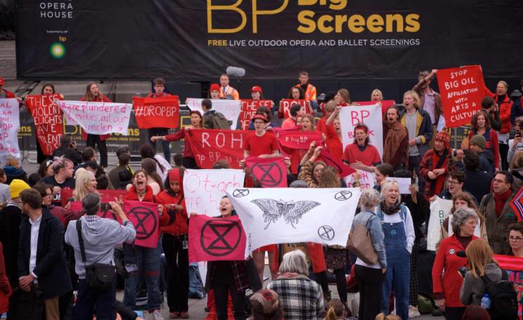 XR activists at BP Big Screen