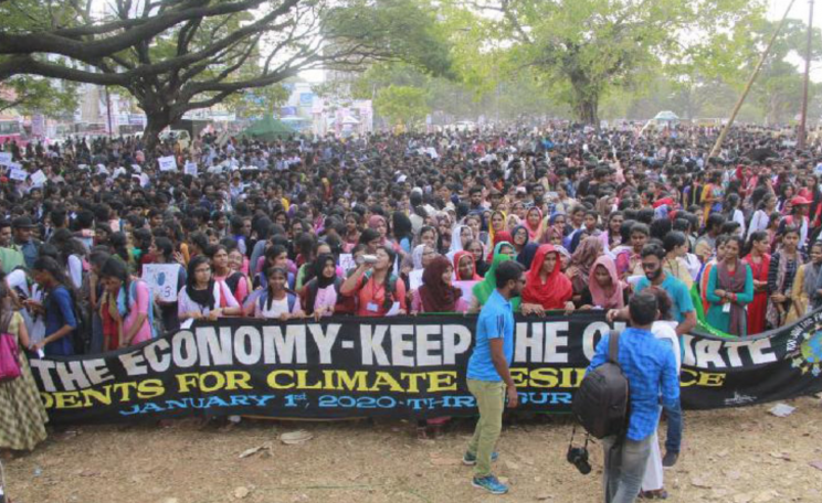 Students for Climate Resilience launching their campaign in Thrissur, Kerala
