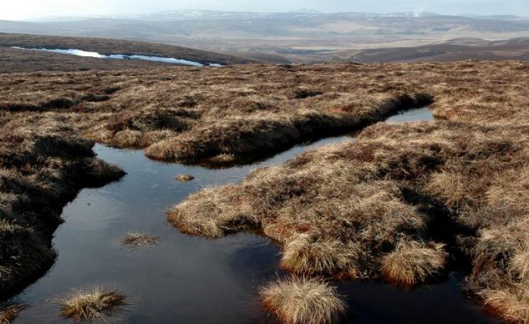 Peat bogs in Aberdeenshire, Scotland