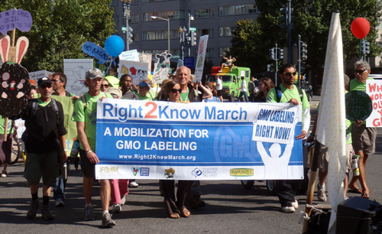 Right 2 Know March in Washington DC for mandatory GMO Labeling. Photo: Daniel Lobo.