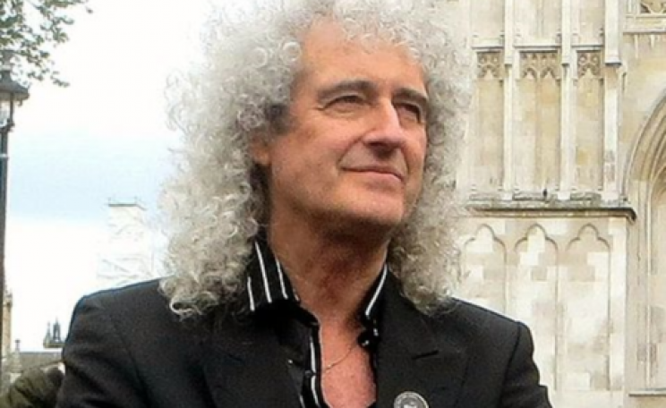 Brian May on a badger cull protest outside Parliament, 1st June 2013. Photo: Brian Minkoff - London Pixels / Wikimedia Commons.