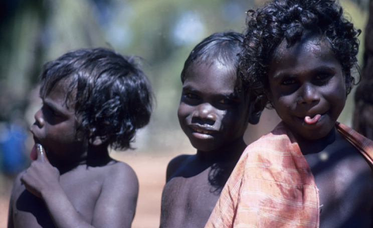 Galiwin'ku children - Gawirrin, Lakarriny and Dharrangguralil, Elcho Island August 1971. Photo: Boobook48 via Flickr.com.