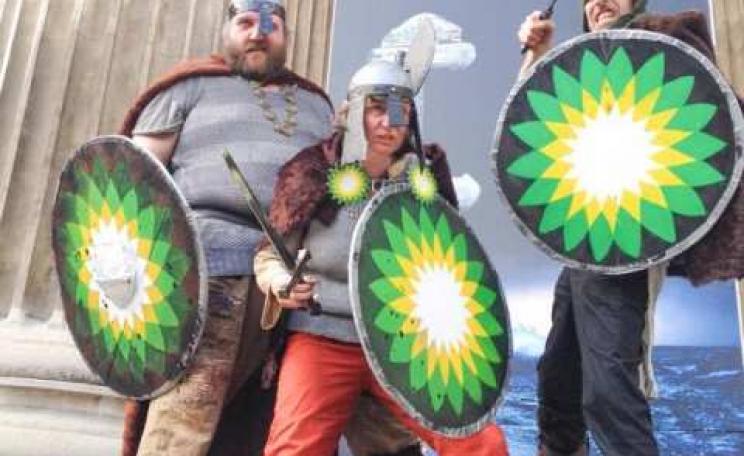 It's not the Vikings raping and pillaging at the British Museum - it's BP! Photo: Hugh Warwick.