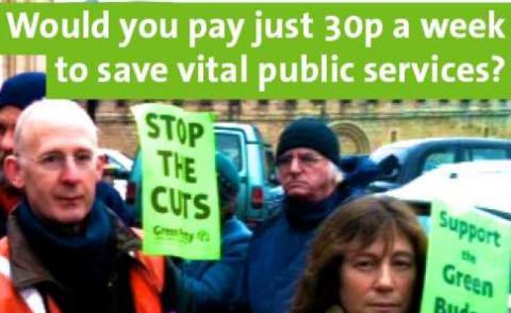 would you spend 30p a week to save public services? If so, you should be voting green. Right: Elise Benjamin. Photo: Oxfordshire Green Party.