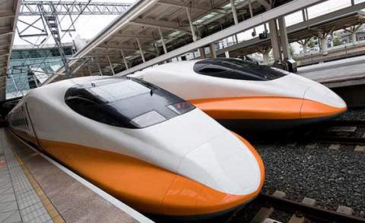 It looks like the future - but which way does the wealth travel? High speed trains in Taiwan. Photo: Ben via Flickr.