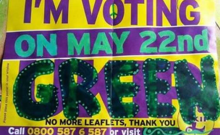 Voting Green not UKIP! Photo: from Viridis Lumen.