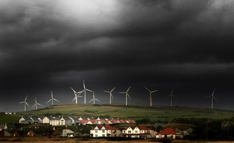 England needs Scotland's wind power to keep the lights on. Photo: wind farm at Ardrossan by Gordon Cowan via Flickr.