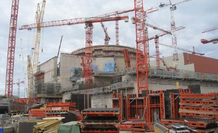 Scheduled for completion in 2009, the Olkiluoto-3 nuclear plant is still under construction, and Areva is no longer projecting a completion date. Costs are running at roughly triple initial estimates. Photo: BBC World Service via Flickr.