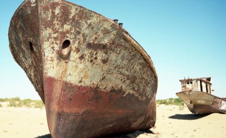 What was once the Aral Sea at Muinak, Qoraqalpoghiston, Uzbekistan. Photo: so11e via Flickr.