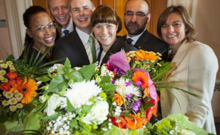 Sweden's Greens celebrate six ministerial positions in the new Social Democrat-led government. Photo: Miljöpartiet de gröna via Flickr.