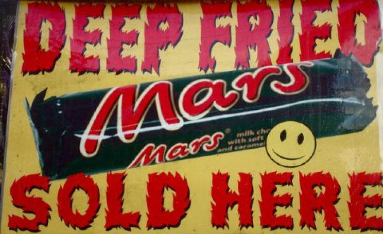 Who needs vegetables when there's deep-fried Mars Bars to eat? Photo: karendesuyo via Flickr.