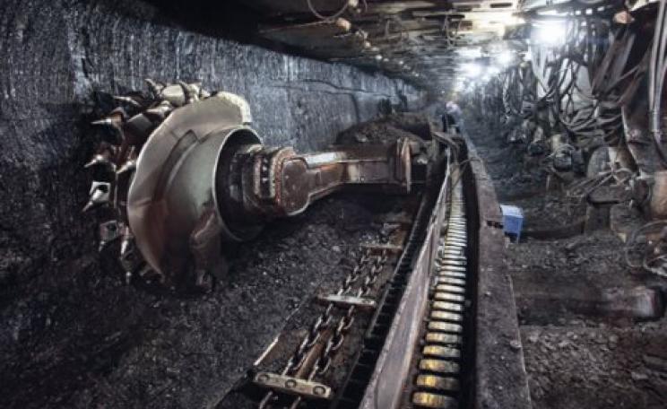 Russian underground coal mining by SUEK - financed by the British taxpayer. Photo: SUEK via Greenpeace.