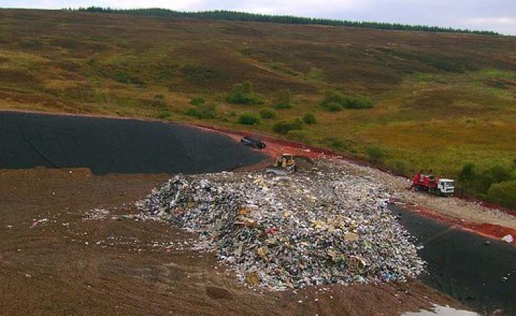A new landfill site opens for business, Scotland. Photo: London Permaculture via Flickr (CC BY-NC-SA 2.0).