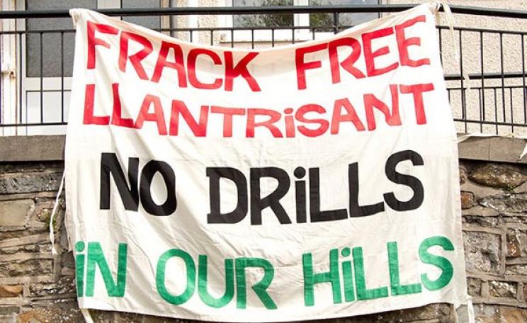 'No drills in our hills!' A powerful grassroots anti-fracking campaign has taken root in Wales hills and valleys. Photo: DailyWales.net.