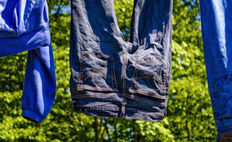 Sustainable living does not mean choosing a more efficient tumble drier - but washing clothes less often, and hanging them out to dry! Photo:  JW Capture via Flickr (CC BY-NC-ND).