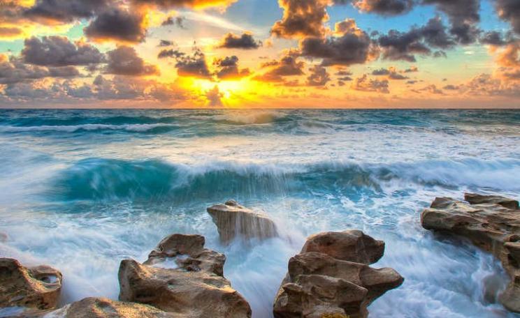 Ocean Sunrise over the Atlantic in Palm Beach County, Florida. Photo: Kim Seng via Flickr (CC BY-NC-ND).