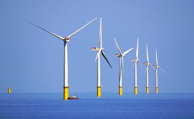 GMB would better serve its members by promoting our renewable future, not the nuclear past. Photo: Walnet offshore wind farm by David Dixon via Wikimedia / Geograph (CC BY-SA).