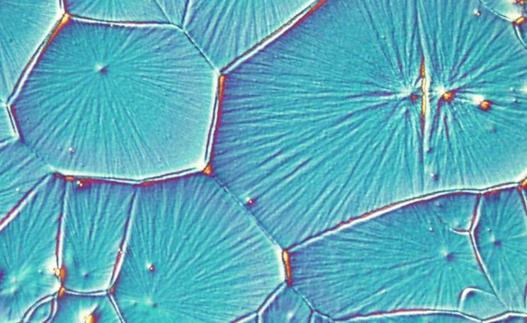 High-efficiency perovskite crystals produced at Los Alamos that approach silicon in conversion efficiency. Photo: Los Alamos National Laboratory via Flickr (CC BY-NC-ND).