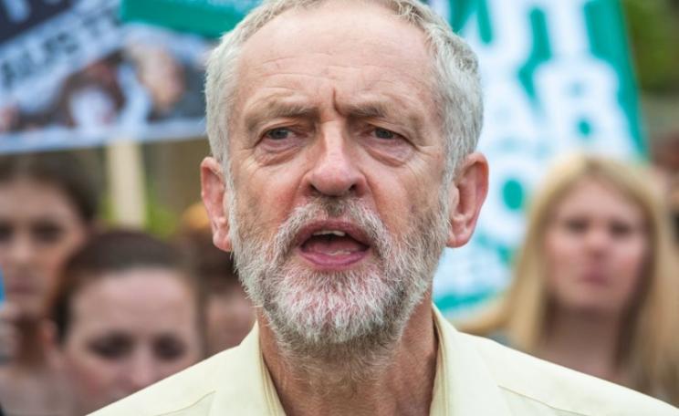 Jeremy Corbyn attends the People's Assembly Against Austerity, 8th July 2015, where DPAC, Friends of the Earth, Green Party and other organisations gathered in Parliament Square to protest Chancellor George Osborne's 'emergency' budget. Photo: Jas&#xEF;&#xA3;&#xBF;n via