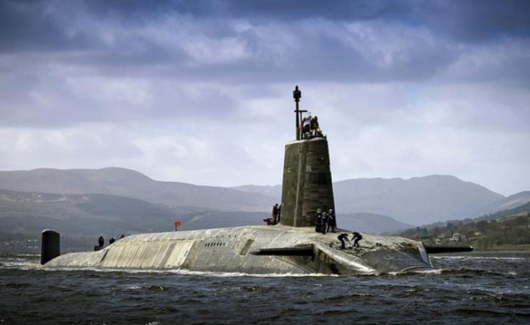 The UK nuclear-armed submarine HMS Vigilant returns to port. Photo: Defence Images (CC BY-NC).