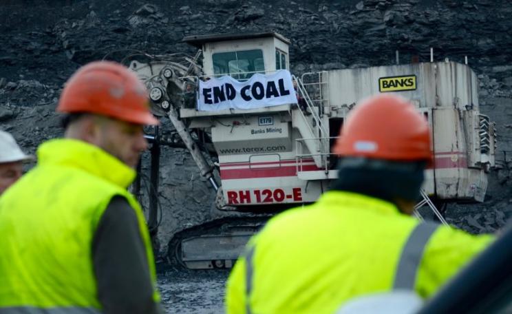 Climate protest at the Banks coal mine on Matt Ridley's estate. Photo: Brendan Montague.