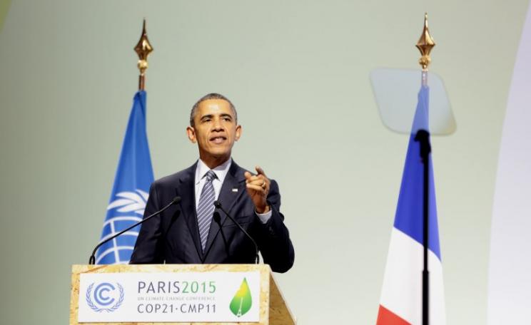 Obama spoke out at the COP21 climate conference. But his officials helped to thwart limits on emissions from international shipping at the IMP this week. Photo: ConexiónCOP Agencia de noticias via Flickr (CC BY).