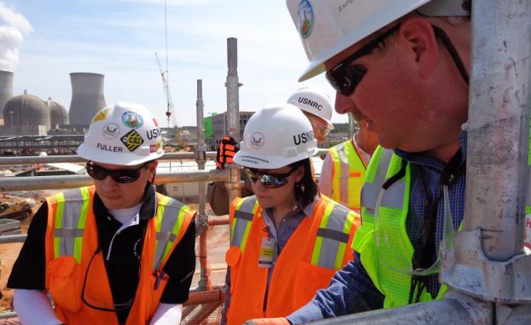 Where Toshiba's $10bn nuclear debt came from: the Vogtle AP1000 construction site in Georgia, under inspection by NRC Commissioner Svinicki. Photo: Nuclear Regulatory Commission via Flickr (CC BY).