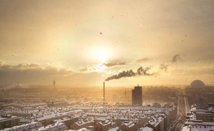 Air pollution is one of the health impacts of high carbon economies, (c) Petter Rudwall