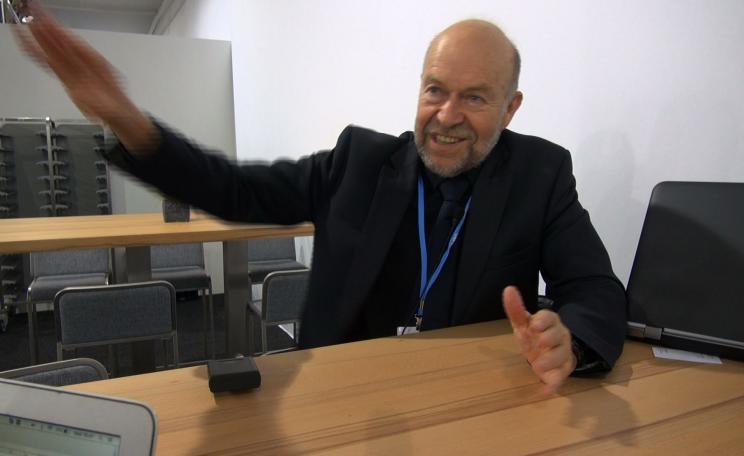 James Hansen interviewed by Nick Breeze at COP23 in Bonn (c) Nick Breeze.