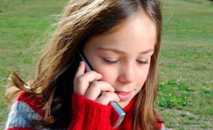 Child on a mobile phone