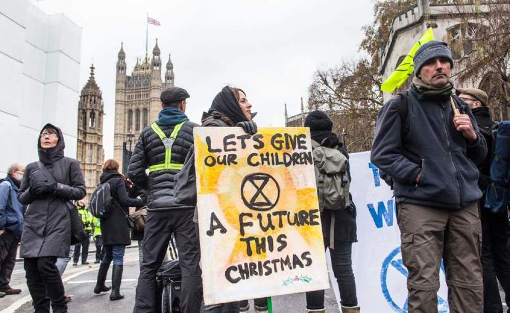 Extinction Rebellion placard