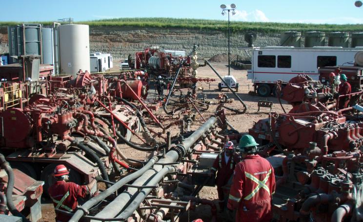 Fracking in progress