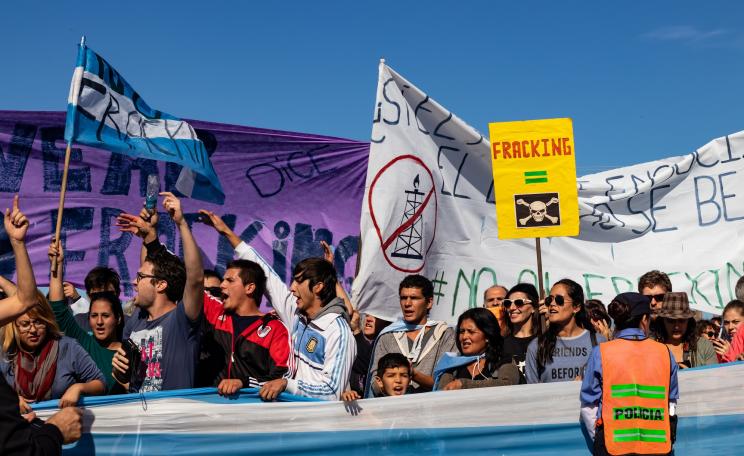 Anti-fracking demonstration in Argentina 