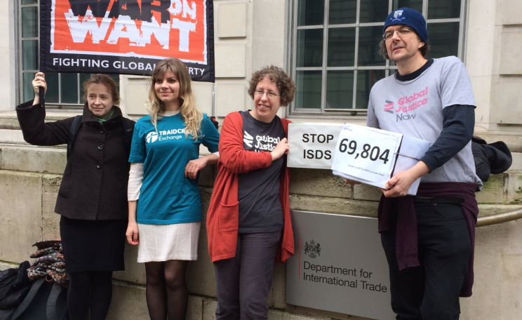 Delivering ISDS petition 