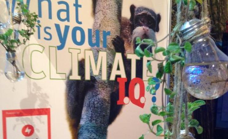 A booth at COP20 in Lima - where the collective IQ of negotiators has barely achieved double figures. Photo: Climate Change via Flickr.
