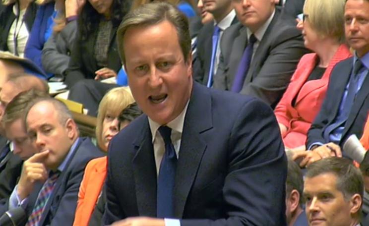 David Cameron answering his first question from the new Labour Leader, Jeremy Corbyn on 16th September 2015. Photo: BBC / Parliament video still.