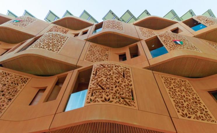New building in Masdar City with an old twist. Photo: André Diogo Moecke via Flickr (CC BY-NC).