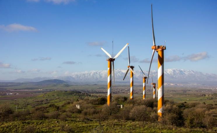 Israel's exploitation of wind energy in the occupied Golan Heights is legal under international law because it does not deplete the territory's natural capital. But oil drilliing would violate that principle. Photo: Yuval Shoshan via Flickr (CC BY-NC-SA).