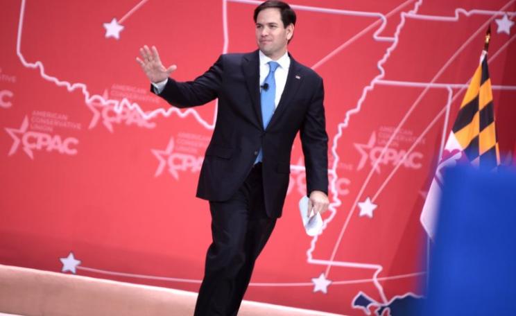 What? You must leave us? So soon? US Senator Marco Rubio of Florida speaking at the 2015 Conservative Political Action Conference (CPAC) in National Harbor, Maryland. Photo: Gage Skidmore via Flickr (CC BY-SA).