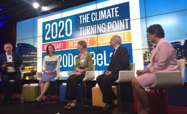 "Climate turning point is necessary, advisable and achievable" @CFigueres at launch of Mission2020 #2020DontBeLate. Photo: @EmmaHowardBoyd via Twitter.