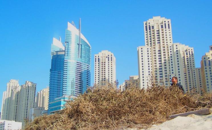 Skyscrape of Dubai, seen from the beach. Photo: ZeNahla via Flickr (CC BY-NC).