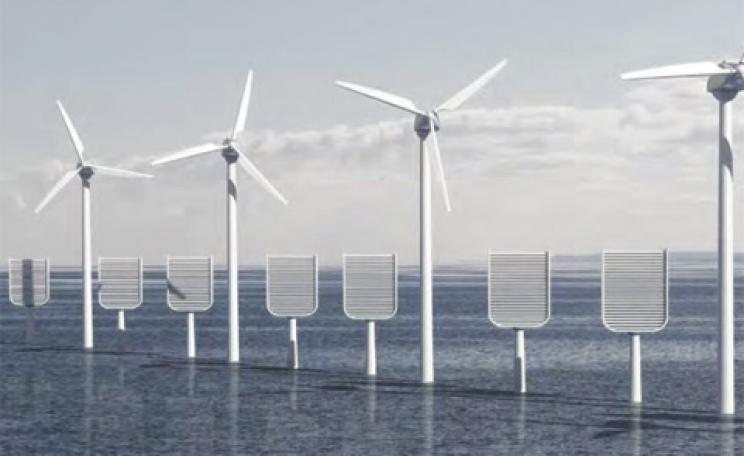 Artificial trees depicted amidst an offshore wind farm in the IMECHE report